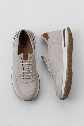 کفش اسنیکر بژ مردانه چرم اصل Bueno Shoes - کد 672592064