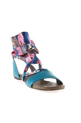 صندل فیروزه ای زنانه پاشنه تخت Bueno Shoes - کد 240110517