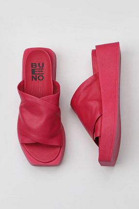 دمپائی صورتی زنانه چرم خالص Bueno Shoes - کد 774837185