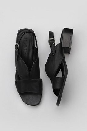 صندل مشکی زنانه پاشنه ضخیم Bueno Shoes - کد 774535410