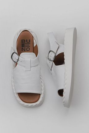 صندل سفید زنانه پاشنه پر Bueno Shoes - کد 774569922