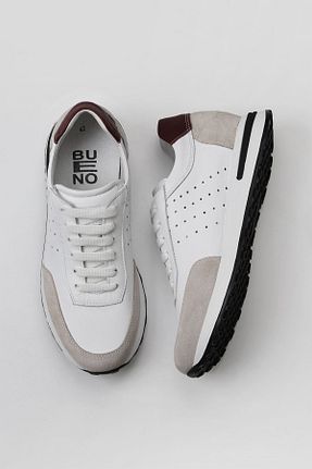 کفش اسنیکر بژ مردانه چرم اصل Bueno Shoes - کد 666013378