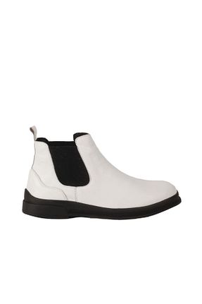 بوت / نیم بوت سفید زنانه چرم خالص Bueno Shoes - کد 66892952
