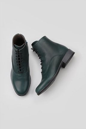 بوت / نیم بوت سبز زنانه چرم خالص Bueno Shoes - کد 468868050