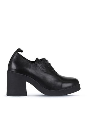 کفش پاشنه بلند کلاسیک مشکی زنانه چرم Bueno Shoes - کد 776078101