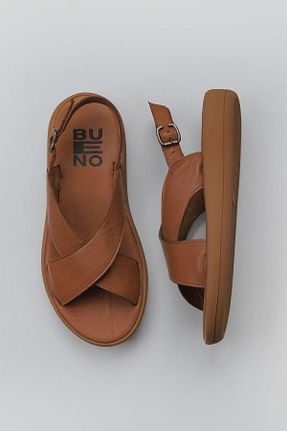 صندل قهوه ای زنانه پاشنه پر Bueno Shoes - کد 774836565