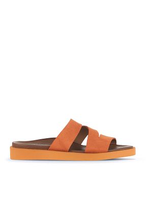 دمپائی نارنجی زنانه چرم خالص Bueno Shoes - کد 825440073