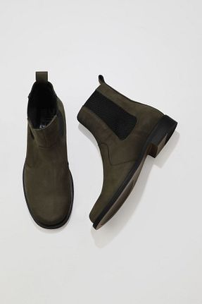 بوت / نیم بوت خاکی زنانه چرم خالص Bueno Shoes - کد 375376819