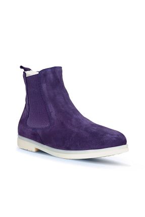 بوت / نیم بوت بنفش زنانه چرم خالص Bueno Shoes - کد 146996258