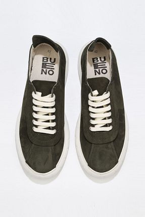 کفش اسنیکر خاکی مردانه چرم اصل Bueno Shoes - کد 331844989