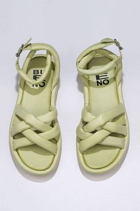 صندل سبز زنانه پاشنه تخت Bueno Shoes - کد 311970230