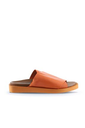 دمپائی نارنجی زنانه چرم خالص Bueno Shoes - کد 310873363