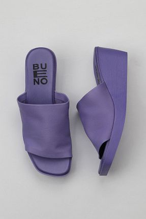دمپائی بنفش زنانه چرم خالص Bueno Shoes - کد 774835548