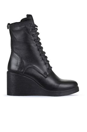 بوت / نیم بوت مشکی زنانه چرم خالص Bueno Shoes - کد 772678624