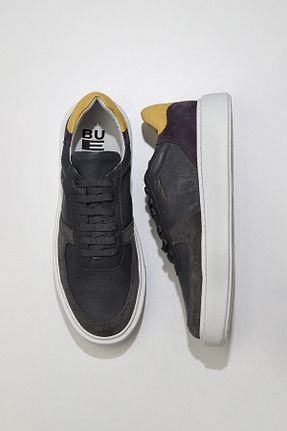 کفش اسنیکر طوسی مردانه چرم اصل Bueno Shoes - کد 378979035