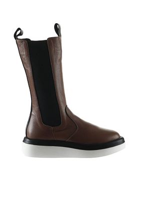 چکمه قهوه ای زنانه چرم خالص Bueno Shoes - کد 221502626