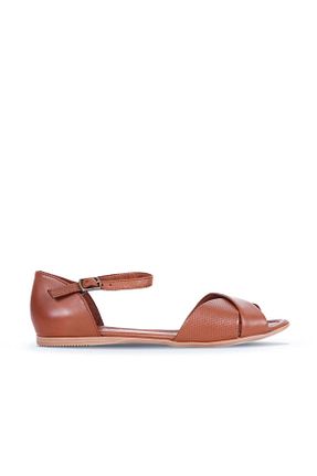صندل قهوه ای زنانه پاشنه تخت Bueno Shoes - کد 104187988