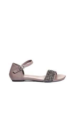 صندل طوسی زنانه پاشنه تخت Bueno Shoes - کد 66874675