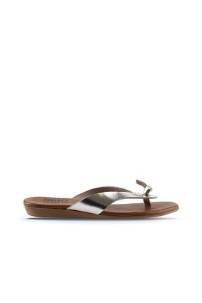 دمپائی بژ زنانه چرم خالص Bueno Shoes - کد 341083976