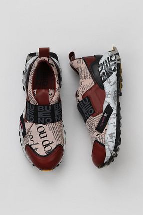 کفش اسنیکر زرشکی زنانه چرم اصل Bueno Shoes - کد 316160050