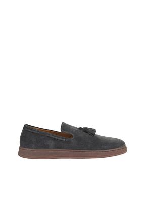 کفش لوفر طوسی مردانه چرم خالص Bueno Shoes - کد 682585970