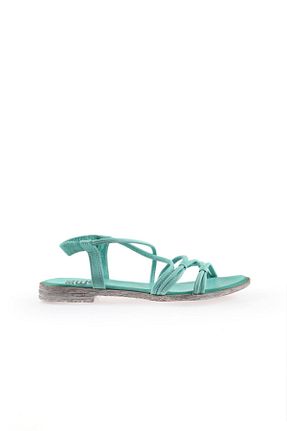 صندل سبز زنانه پاشنه تخت Bueno Shoes - کد 341545407