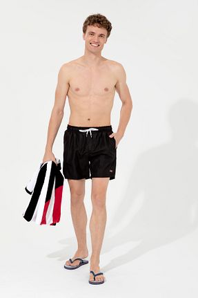شلوارک ساحلی مشکی مردانه پلی استر U.S. Polo Assn. - کد 386476364