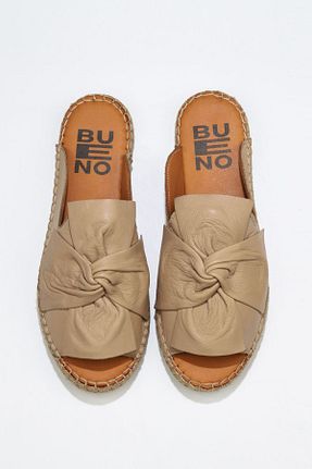 کفش اسپادریل قهوه ای زنانه چرم خالص Bueno Shoes - کد 327443760