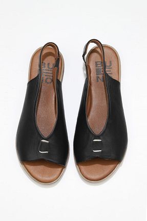 صندل مشکی زنانه پاشنه تخت Bueno Shoes - کد 322562033