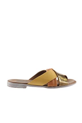 دمپائی متالیک زنانه چرم خالص Bueno Shoes - کد 309023696