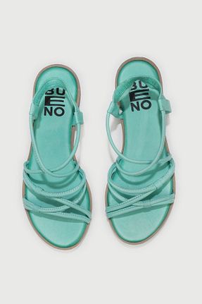 صندل سبز زنانه پاشنه تخت Bueno Shoes - کد 341545407