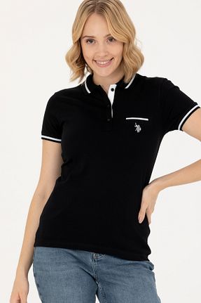 پولوشرت مشکی زنانه پارچه U.S. Polo Assn. - کد 838922933