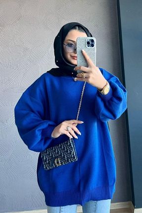 پلیور حجاب سرمه ای زنانه رگولار Şule Giyim - کد 641792747