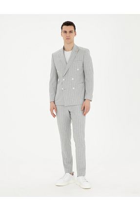 کت و شلوار طوسی مردانه بافتنی Pierre Cardin - کد 834864855