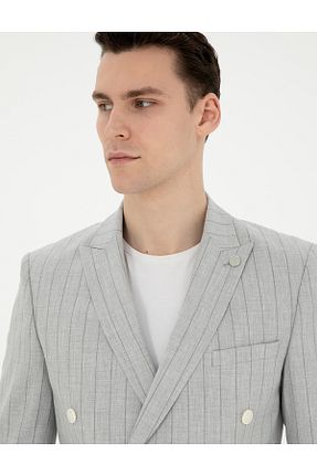 کت و شلوار طوسی مردانه بافتنی Pierre Cardin - کد 834864855