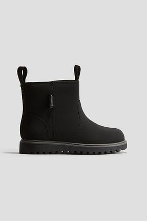 بوت / نیم بوت مشکی بچه گانه چرم مصنوعی H&M - کد 858441045