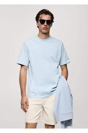 تیشرت آبی مردانه Relaxed MANGO Man - کد 833316124