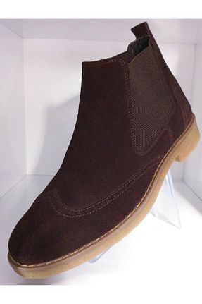 بوت / نیم بوت قهوه ای مردانه چرم خالص BAGSSHOES - کد 795942435