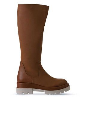 چکمه قهوه ای زنانه چرم خالص Bueno Shoes - کد 387685728