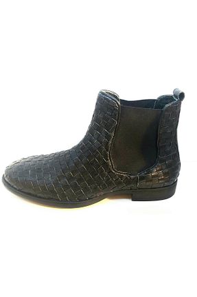 بوت / نیم بوت مشکی مردانه چرم خالص Smash - کد 87266620