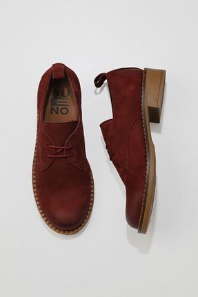 کفش کلاسیک زرشکی زنانه چرم خالص Bueno Shoes - کد 375377065