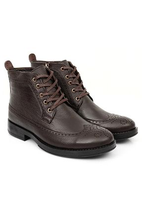 بوت / نیم بوت قهوه ای مردانه چرم خالص BAGSSHOES - کد 795843824