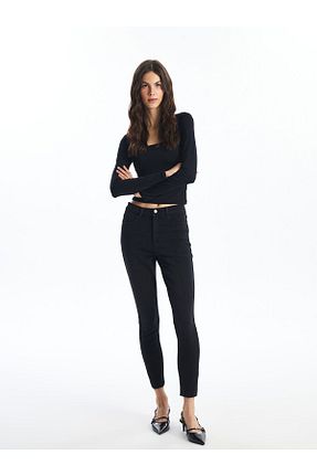 شلوار جین مشکی زنانه پاچه تنگ LC Waikiki - کد 846065918