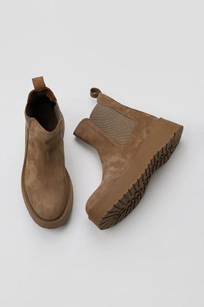 بوت / نیم بوت قهوه ای زنانه پارچه ای Bueno Shoes - کد 425221510