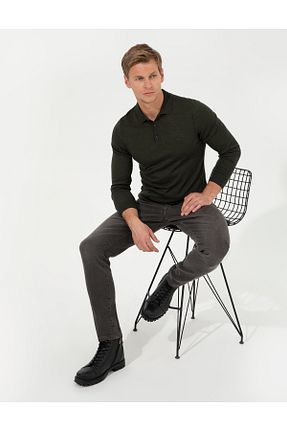 پلیور طوسی مردانه ساده Pierre Cardin - کد 795366745