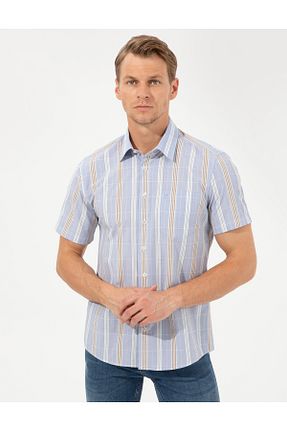 پیراهن آبی مردانه رگولار Pierre Cardin - کد 833104195