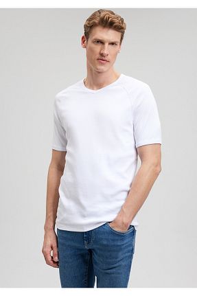 تیشرت سفید مردانه یقه دوچرخه Mavi - کد 3410669