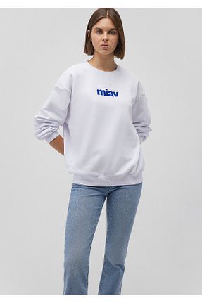 سوئیشرت سفید زنانه چاپی Mavi - کد 373157044