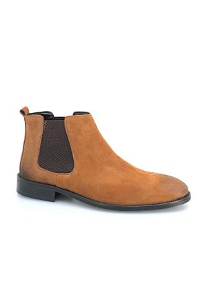 بوت / نیم بوت قهوه ای مردانه چرم خالص Kids Club Shoes - کد 809246876