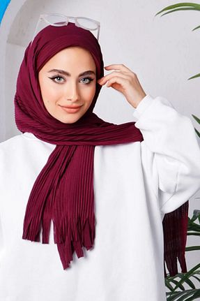 روسری بنفش پنبه ای VERA LİFE - کد 858397498